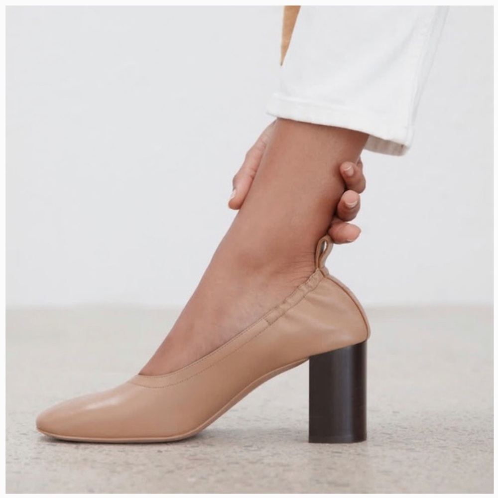 Everlane Stacked Day Heel in Pecan